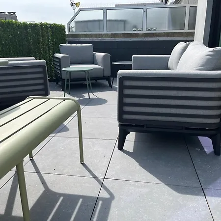 公寓 Penthouse Voor 2 Met 2 Ruime Terrassen Op 6 Min Wandelen Het 奥斯滕德